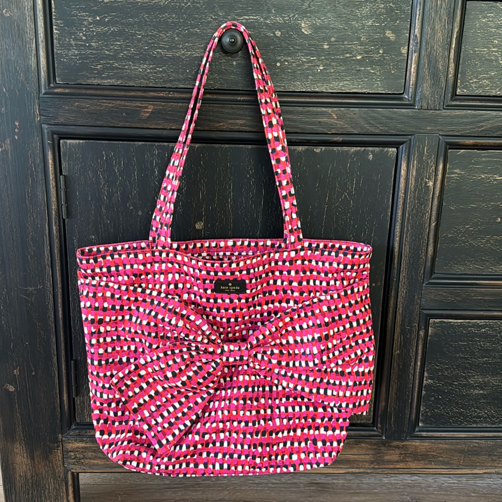 Kate Spade Pink Multicolor Bow Tote